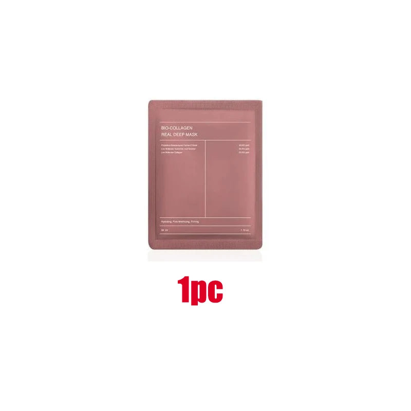 Bio-Collagen Real Deep Mask Soluble Collagen Sheet Mask with Hydrolyzed Collagen Moisturizing Face Mask for Skin Care Korean